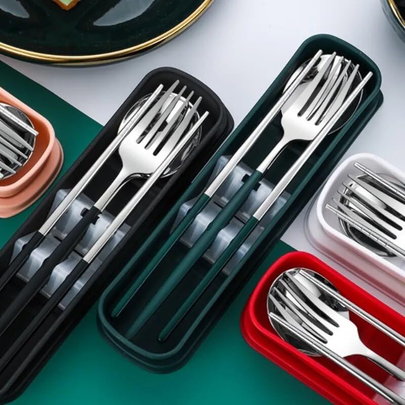 Amazon｜食器フォーク 3 本食器セット ボックス付き ステンレス